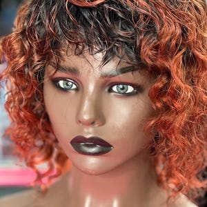Full wavy copper wig