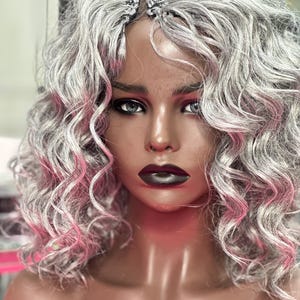 Silver Crochet Full Wig