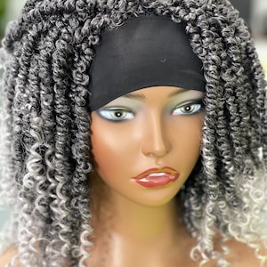 gray ombré two strand wig