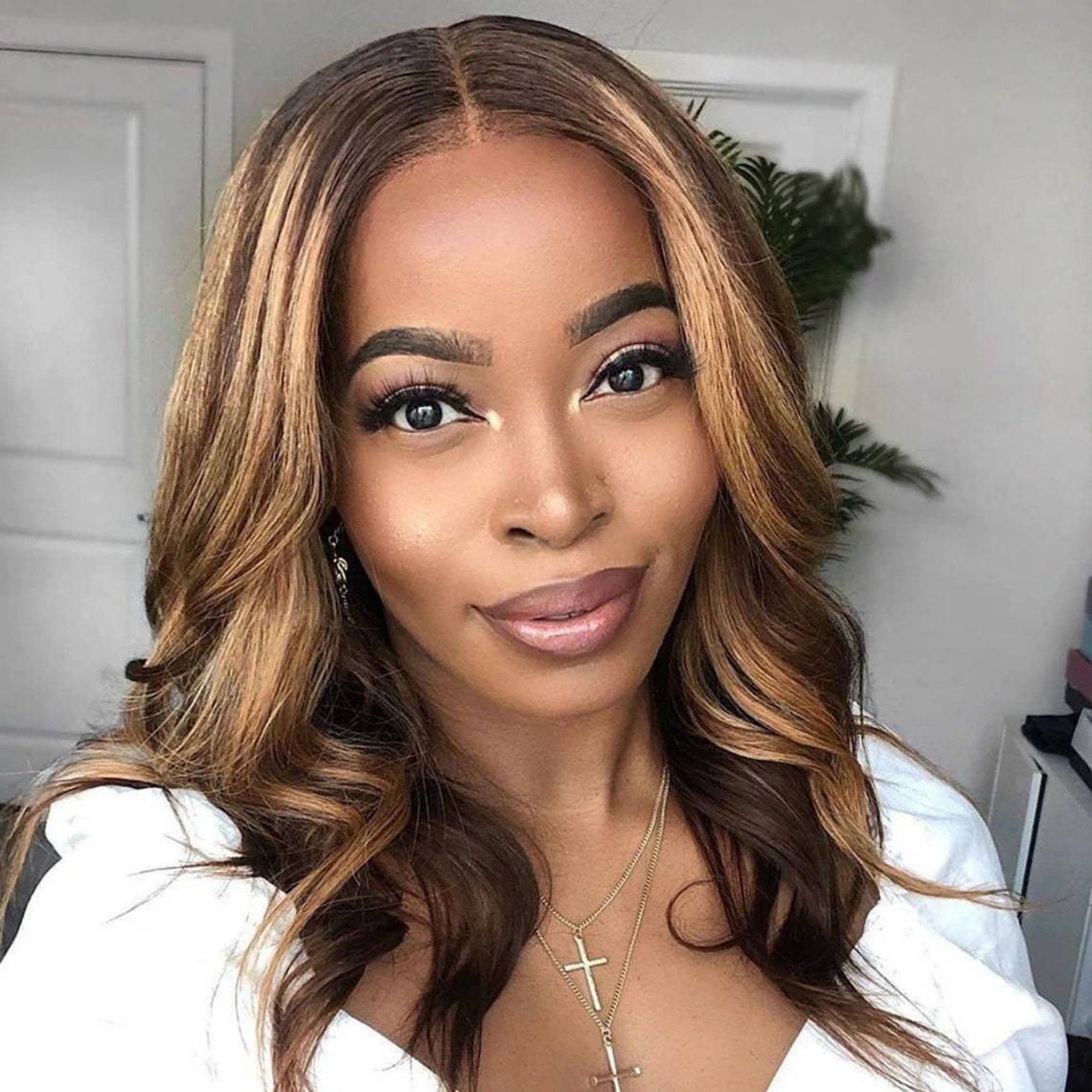 30 Inch Body Wave Wig For Black Women 13x1 Ombre Honey Blonde Etsy