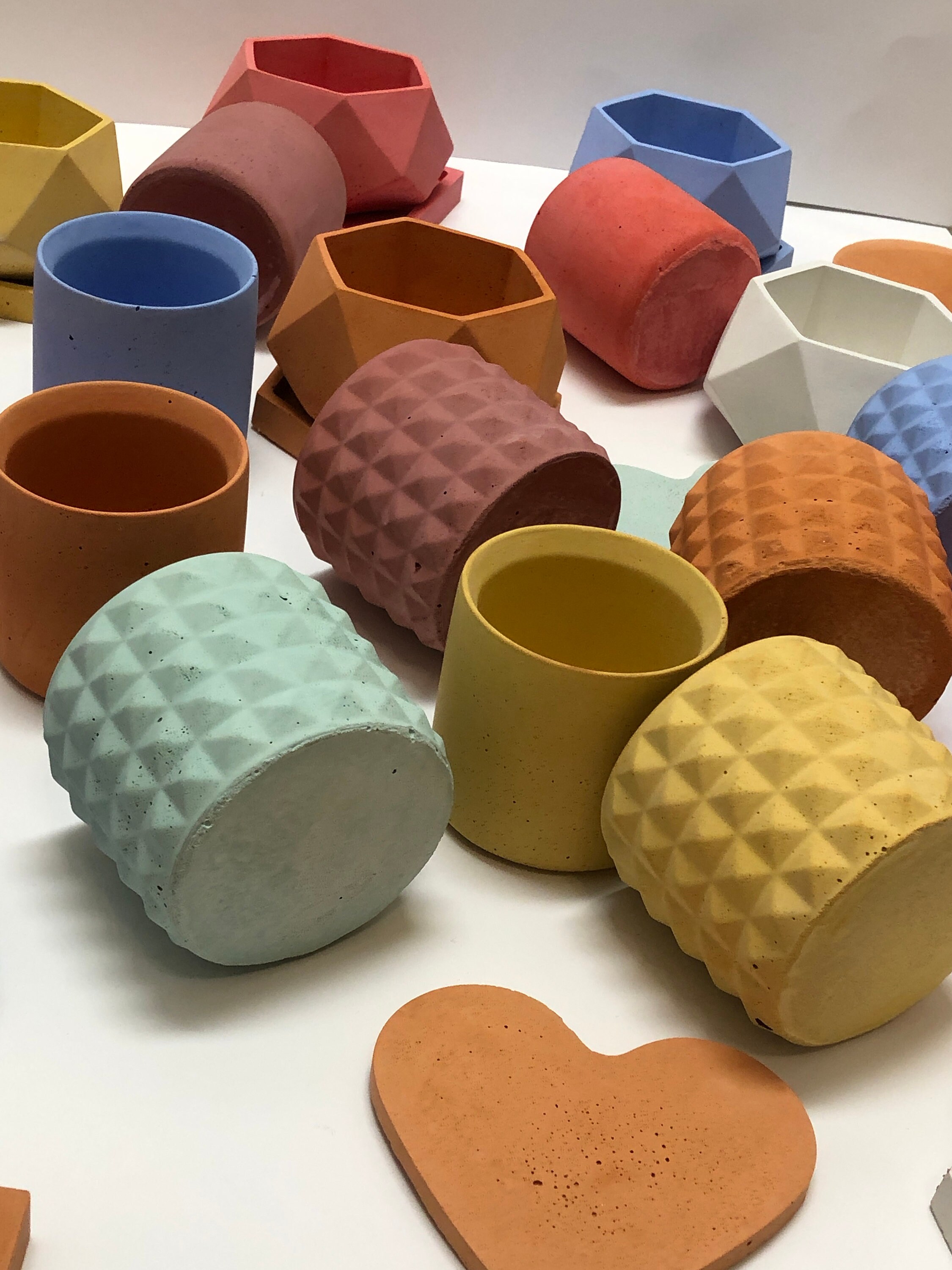 Concrete Candle Vessels Etsy