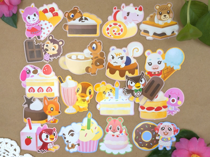 Animal Crossing Sweets Paper Stickers - 18 Characters image 2