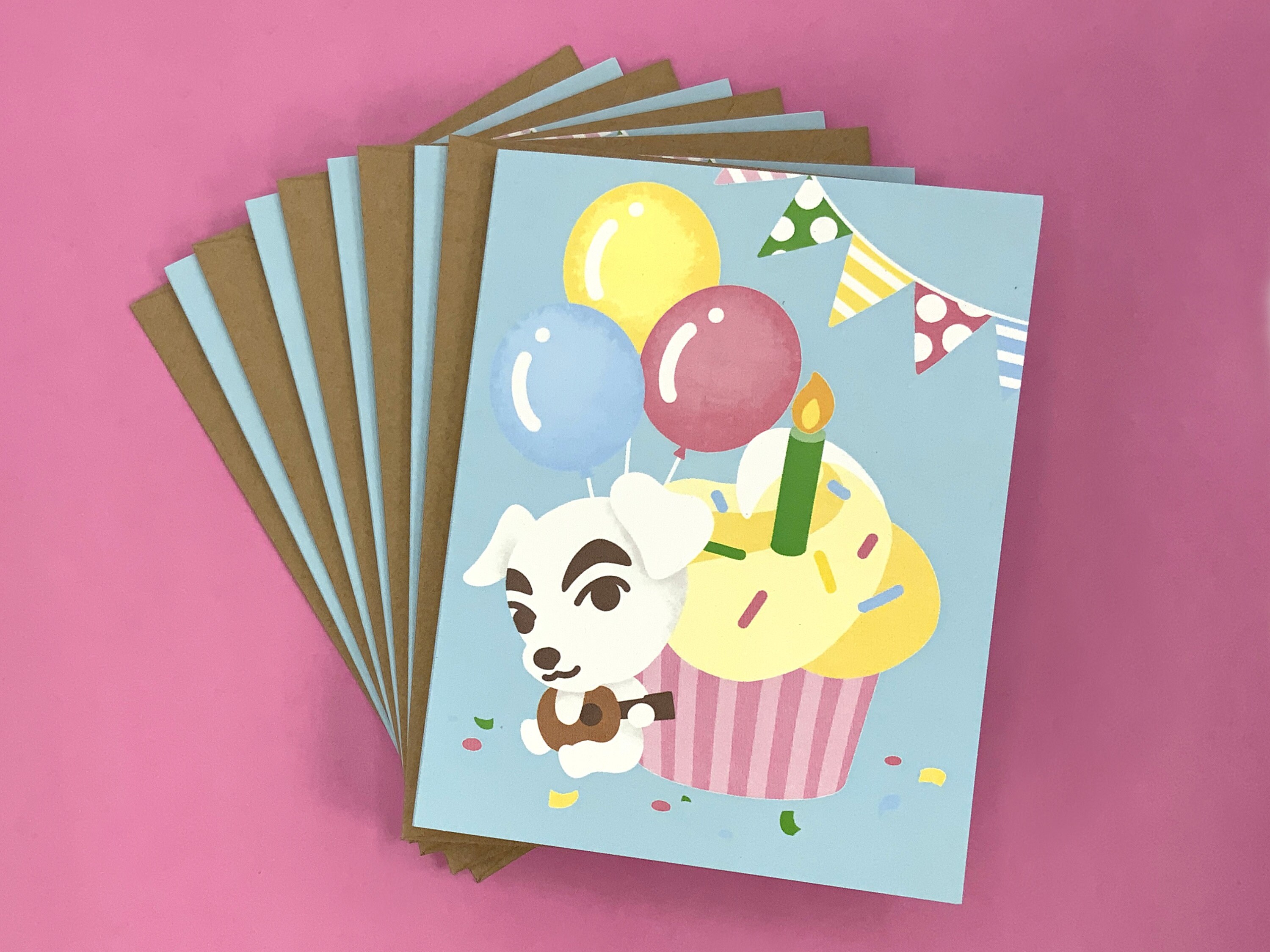 Animal Crossing Birthday Card Isabelle or K.K. Slider Etsy