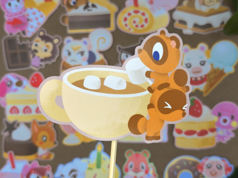 Animal Crossing Sweets Paper Stickers - 18 Characters image 1
