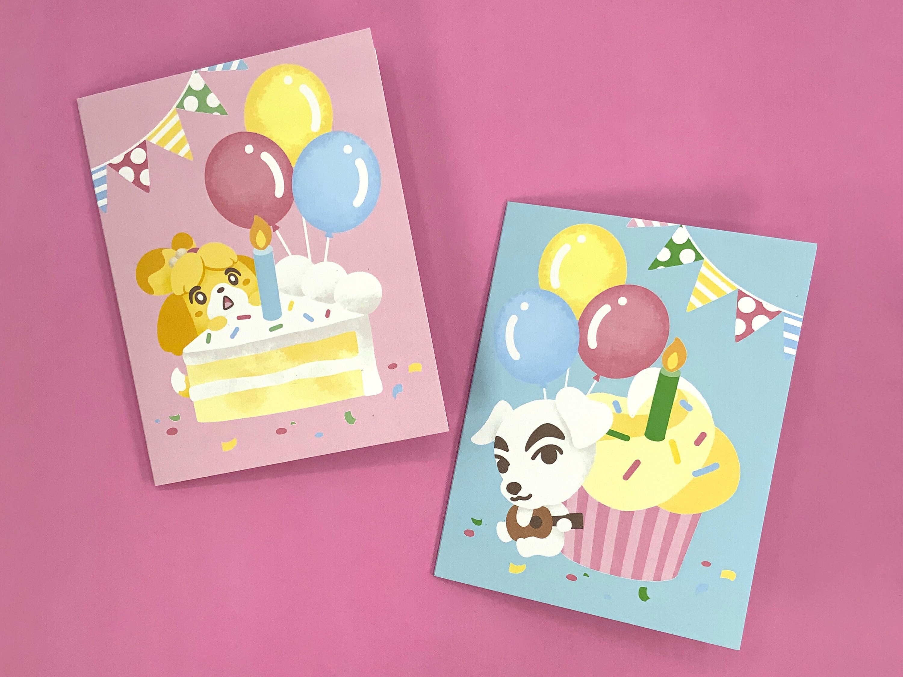Animal Crossing Birthday Card Isabelle or K.K. Slider Etsy
