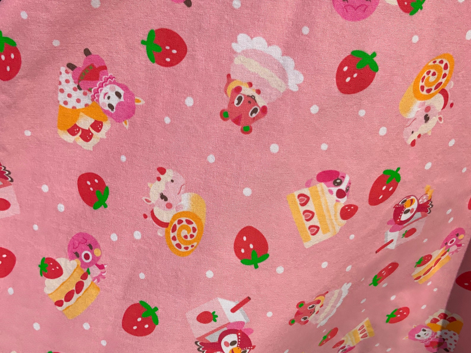 Cotton Animal Crossing Skirt With Pockets Strawberry Sweets Etsy