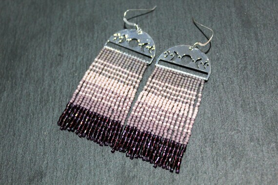 Purple Moonphase Earrings