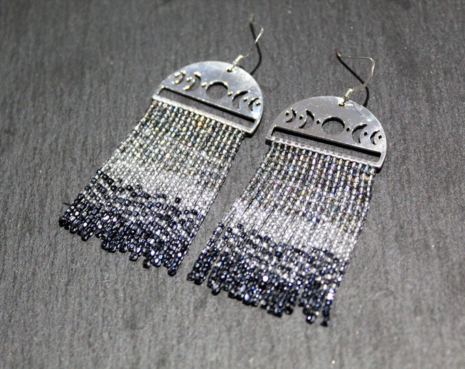 Silver Moonphase Earrings