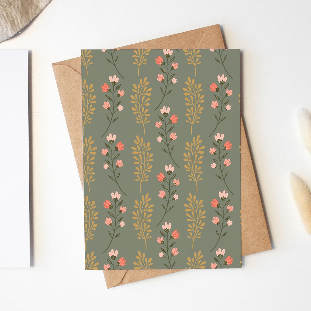 Printable Floral Blank Cards Digital Download Note Cards - Etsy