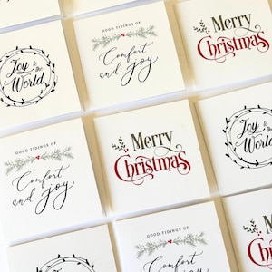3 x 3 kerstwenskaarten met enveloppen voor kerst Set van 12 inch