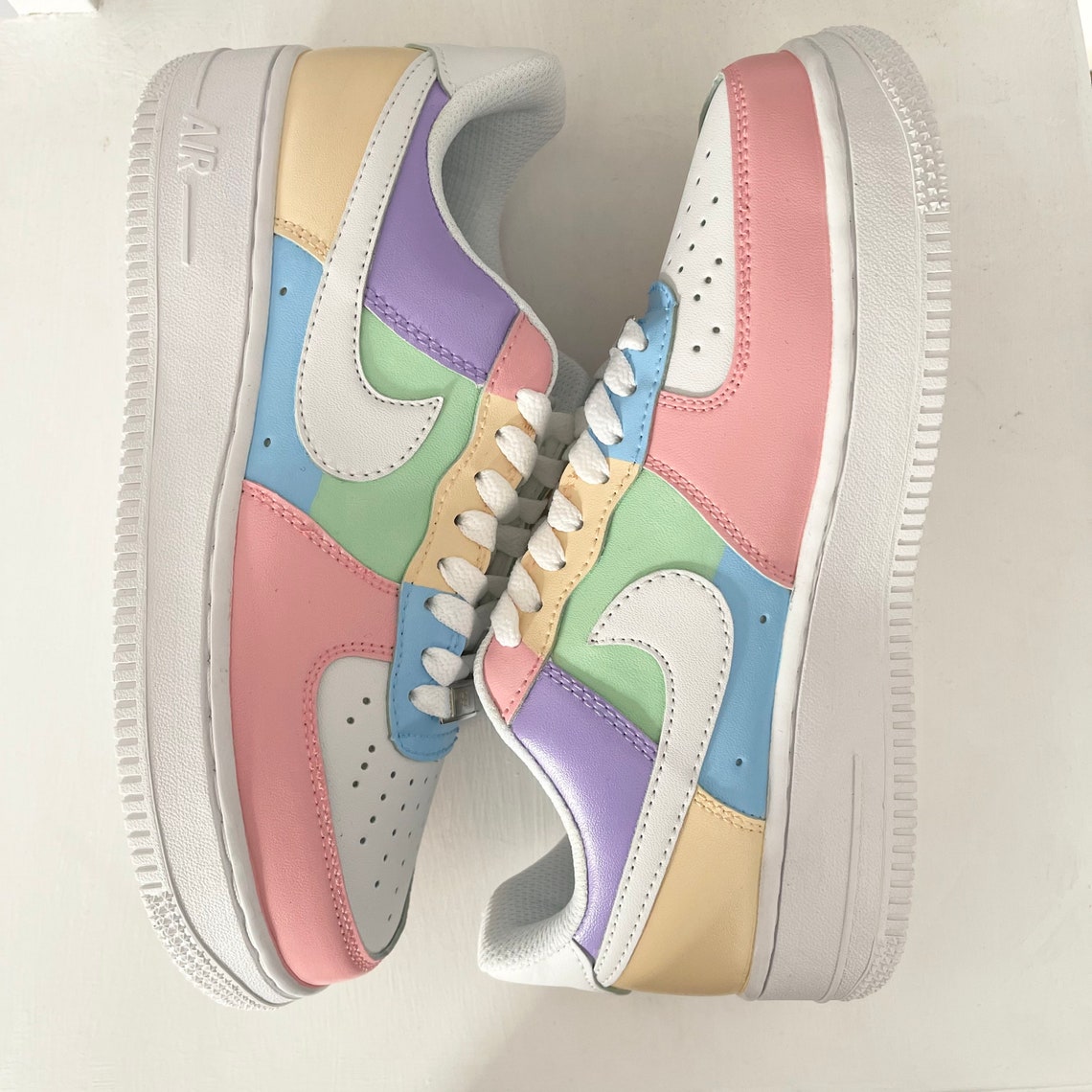 Pastel Custom Nike Air Force 1 Trainers Low AF1 Hand | Etsy
