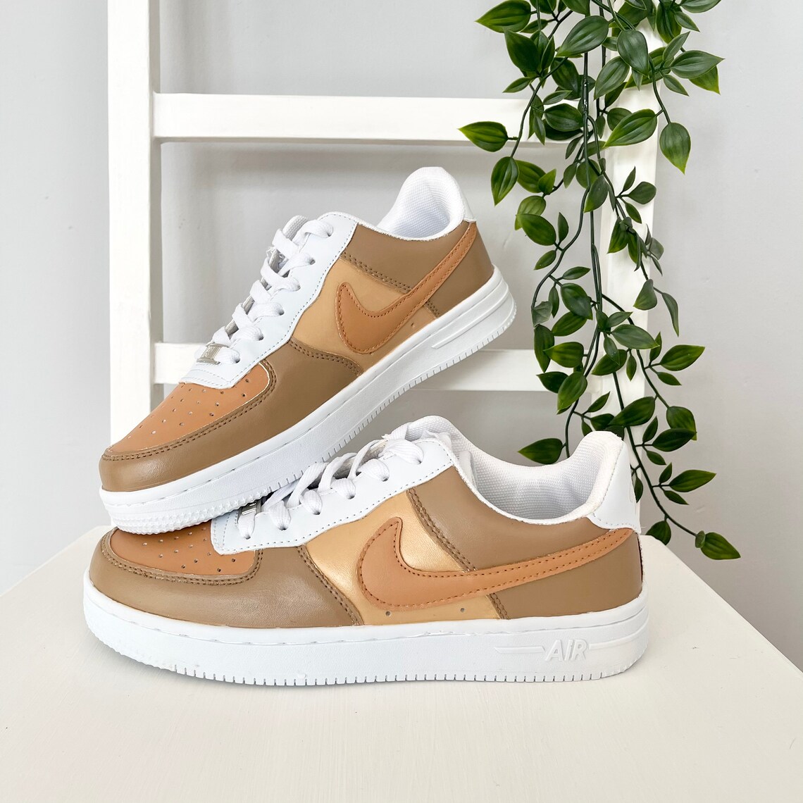 air force 1 brown and beige