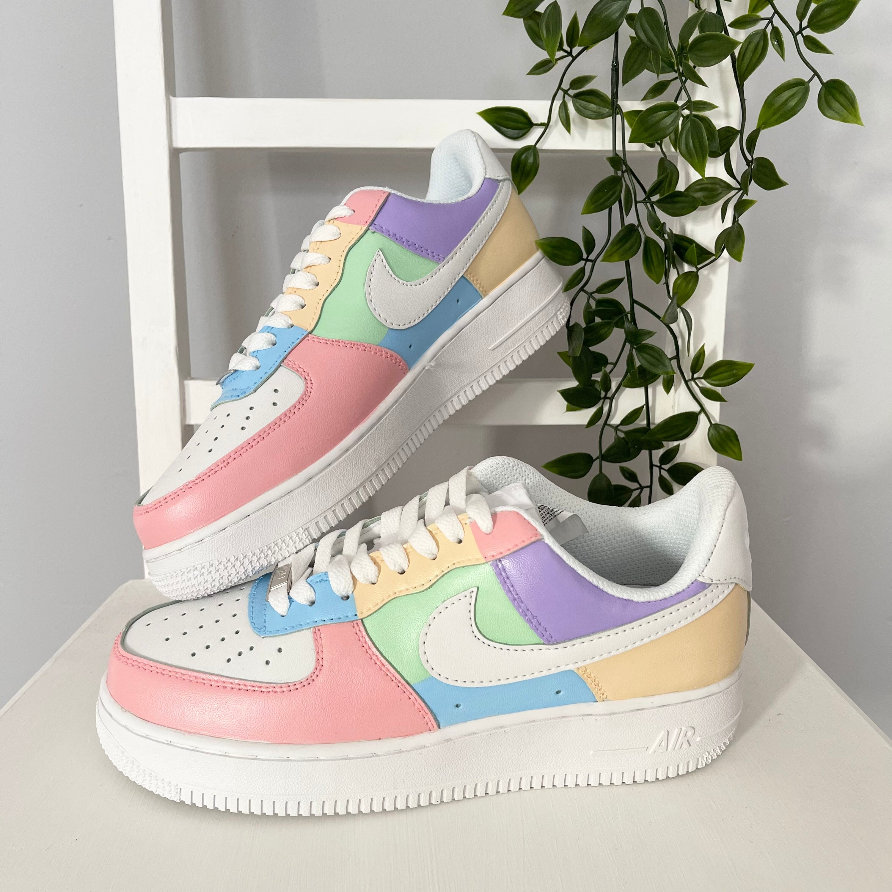 Pastel Custom Nike Air Force 1 Trainers Low AF1 Hand | Etsy