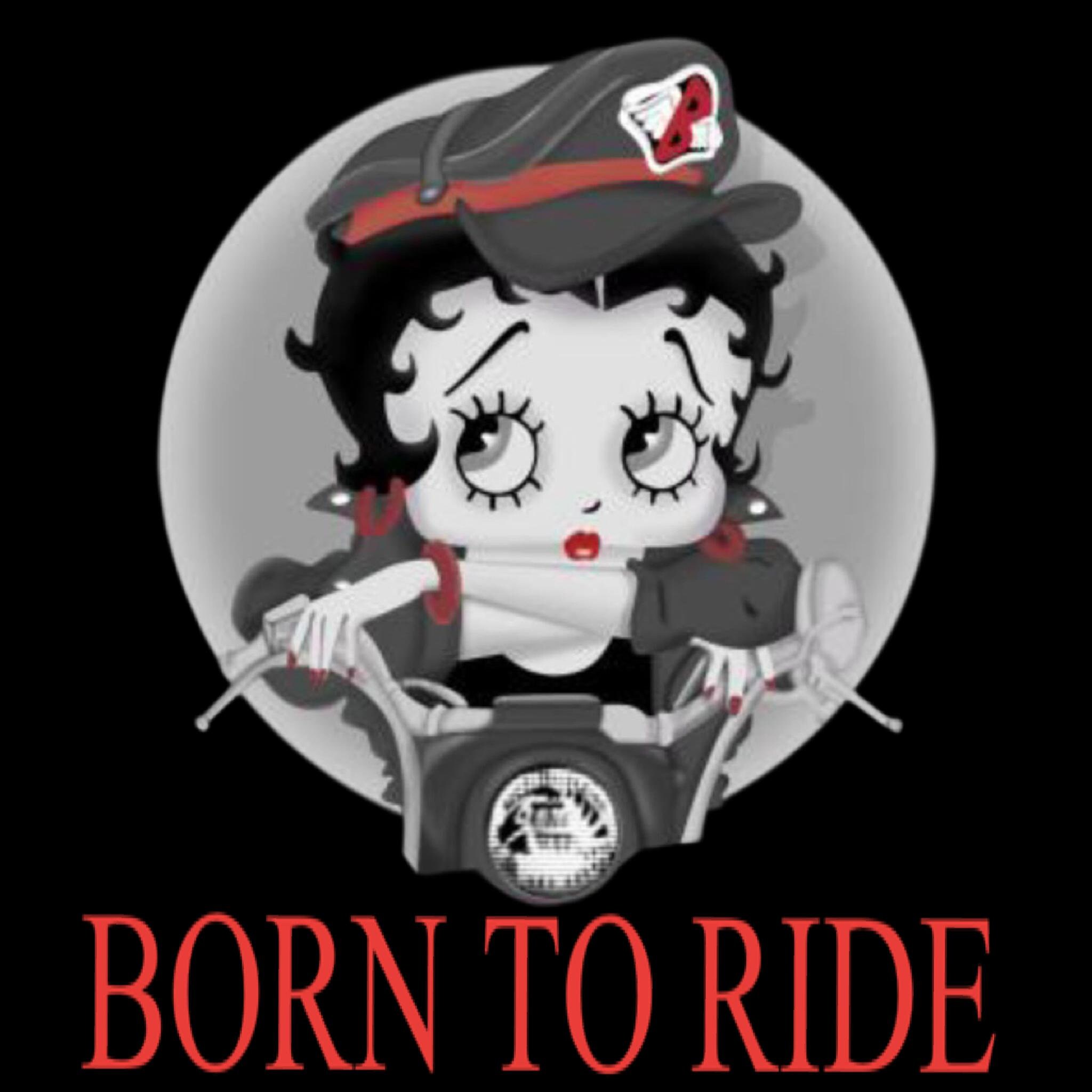 Betty Boop motorcycle Born To Ride STICKER Etsy