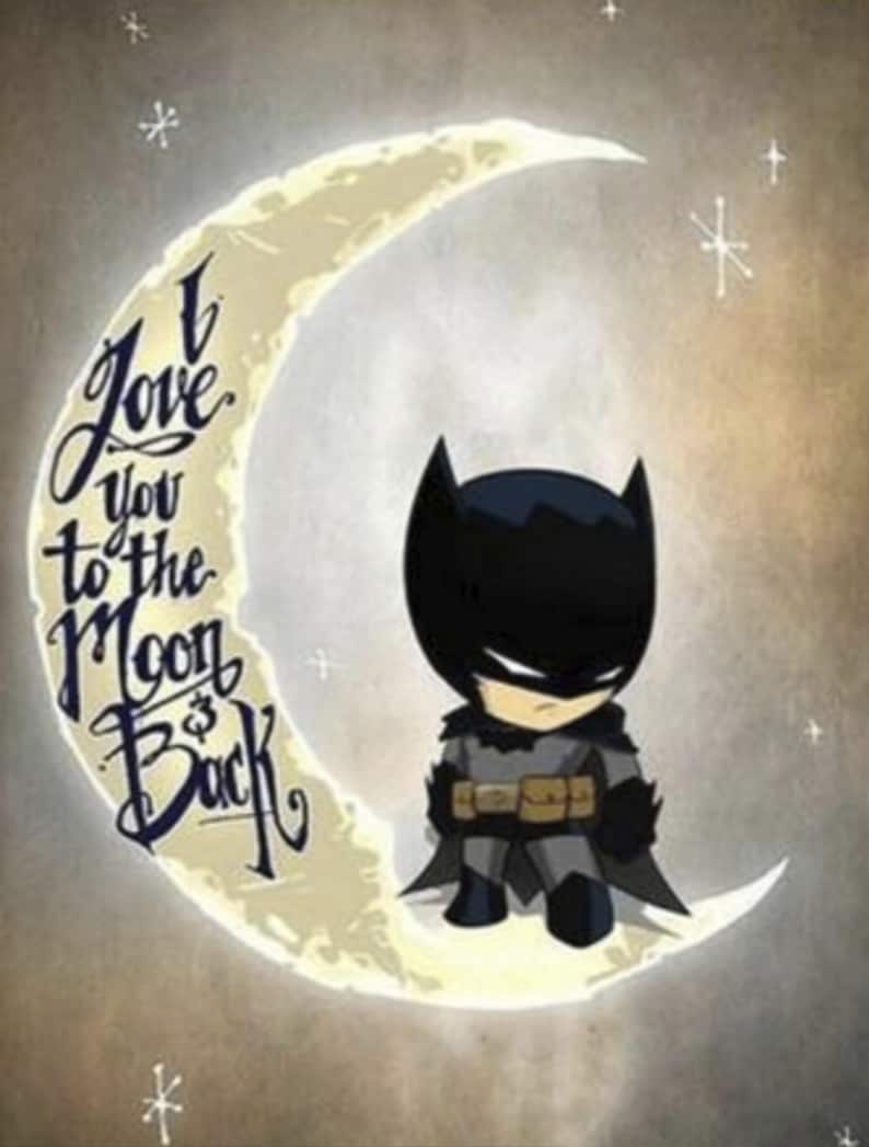 Baby Batman Love you to the Moon sticker