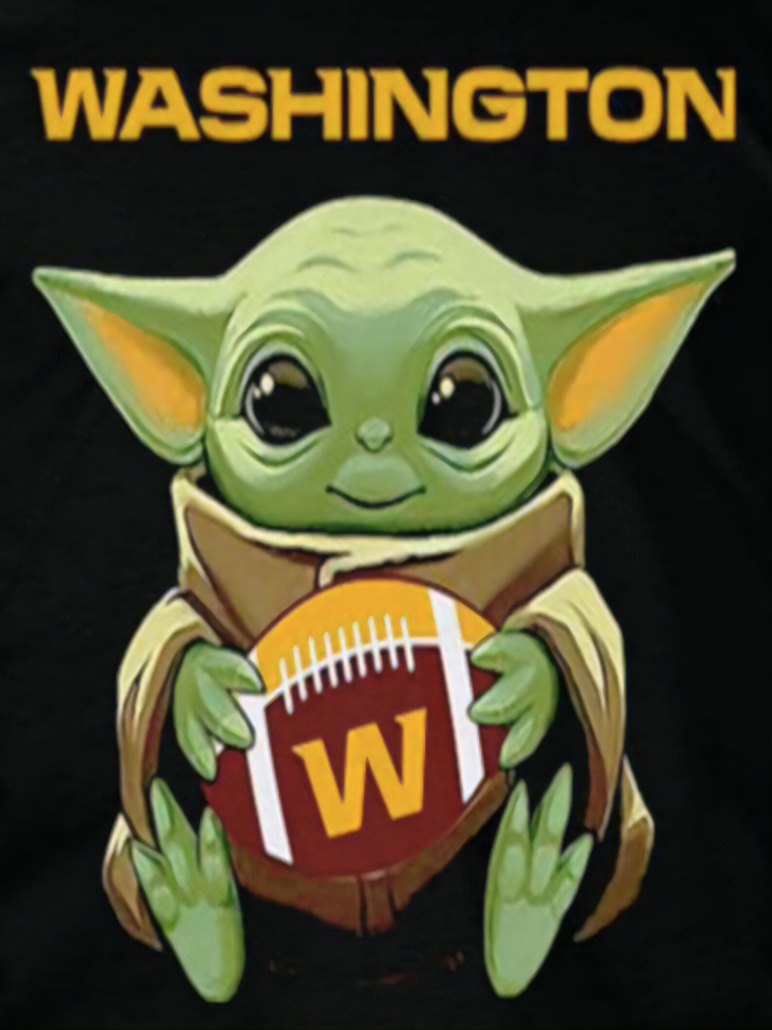 Baby Yoda Grogu Washington Football Team sticker Etsy