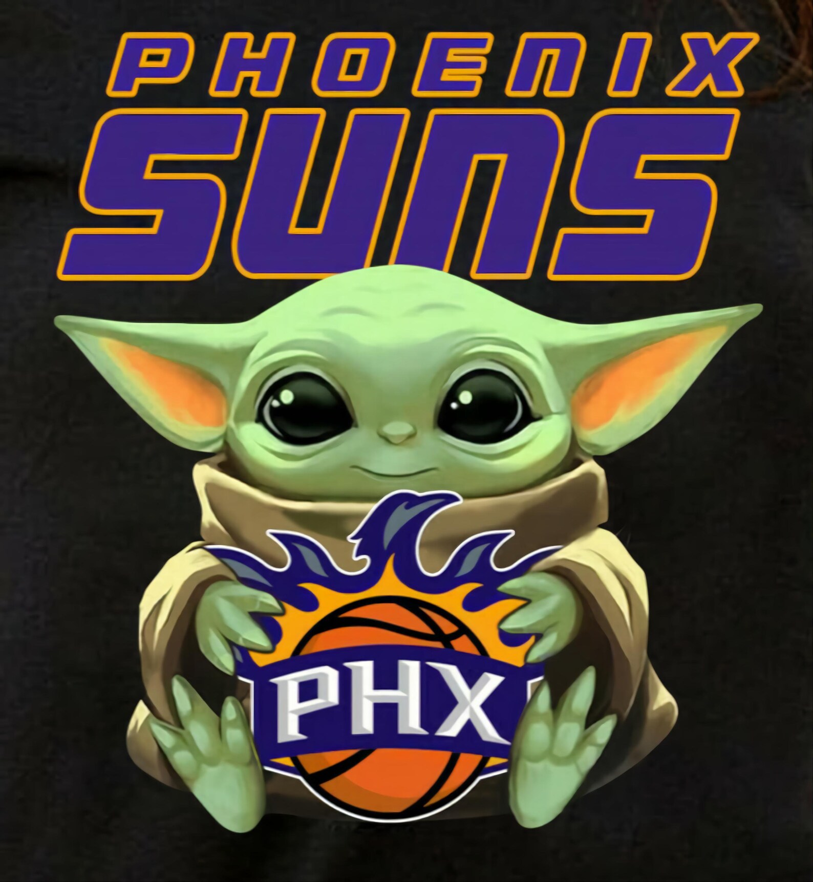 Baby Yoda Grogu Phoenix Suns basketball Sticker Etsy
