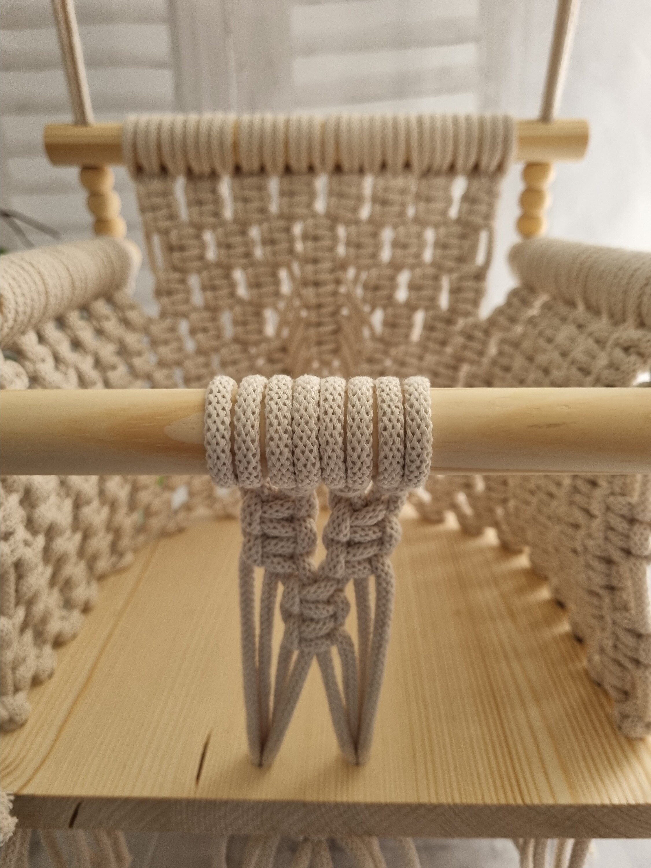 Macrame Swing Baby Toddler 1st Birthday Christening Natural Etsy UK