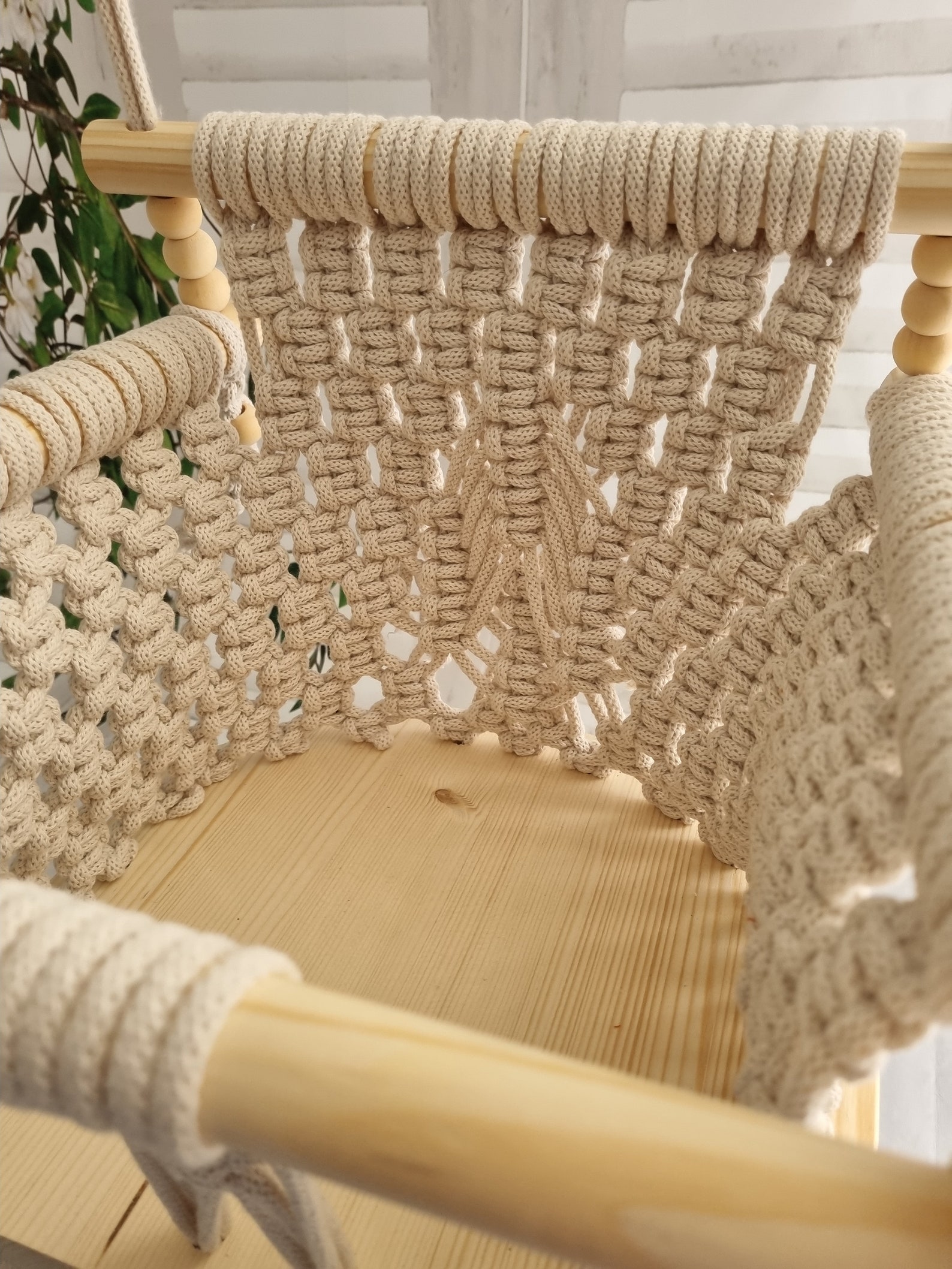 Macrame Swing Baby Toddler 1st Birthday Christening Natural Etsy UK