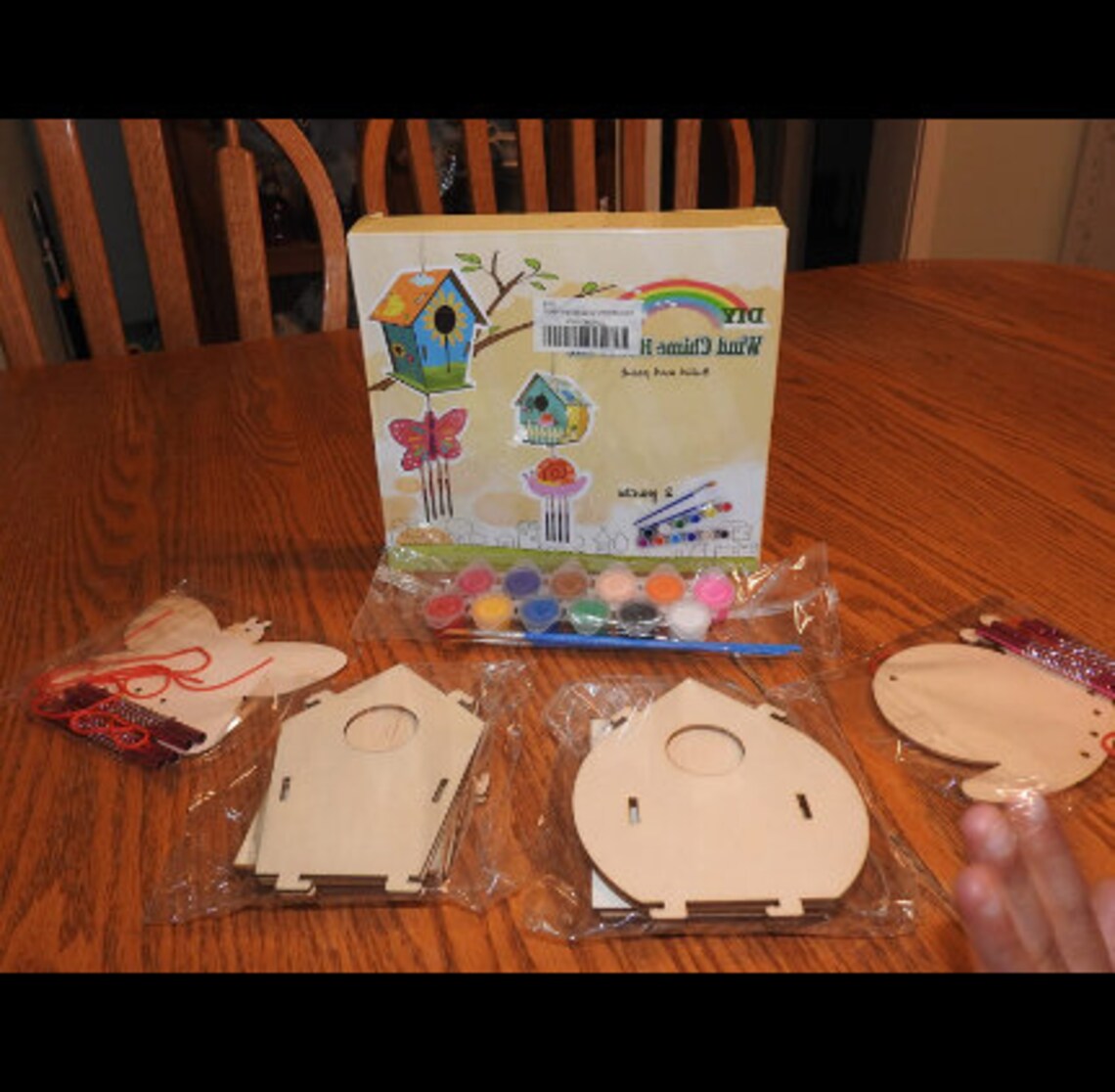 4 Pack DIY Bird House Wind Chime Kits for Children to Build Etsy