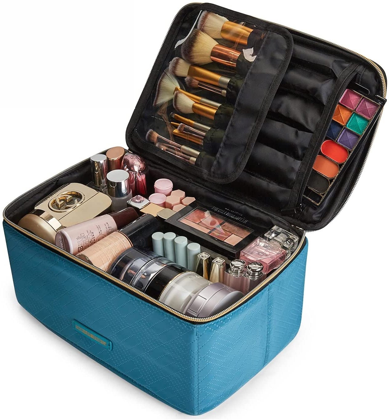 luxury travel makeup bag