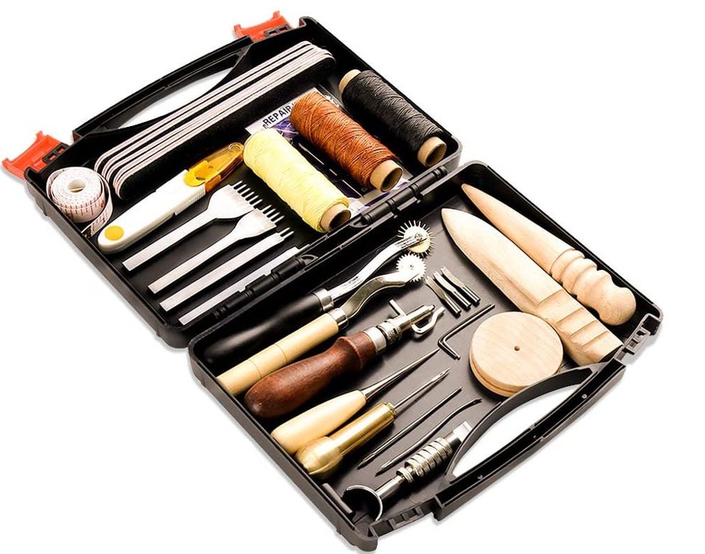 50 Pieces Leather Working Tools and Supplies with Leather Tool Etsy
