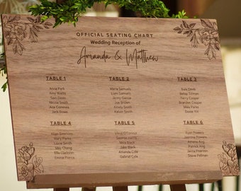 Custom Wooden Wedding Seating Chart Sign, Personalised Guest Plan/ Find Table Take a Seat, Rustic Vintage Country Barn Reception Event Decor