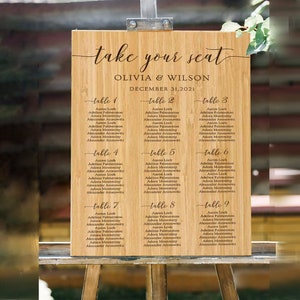 Custom Wooden Wedding Seating Chart Sign, Personalised Chart Guest Plan - Find Table Signage, Rustic Vintage Country Barn Reception Decor