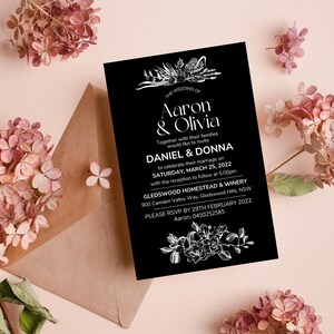 Invitación de boda acrílica 11B personalizada y sobre Kraft gratuito, tarjeta personalizada para guardar la fecha, papelería de boda/anuncio de compromiso