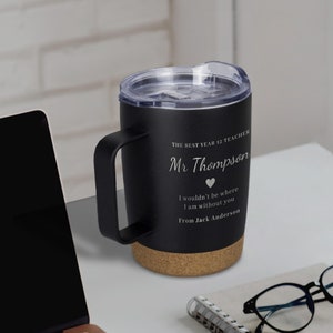 Personalised Stainless Steel Coffee Cup, Custom Engraved Insulated Tea Sipper Tumbler, Travel Thermal Mug, Insulation Portable Vacuum Flask