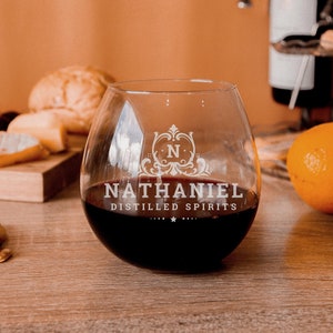 Personalised 720ml Stemless Wine Tumbler Glass, Laser Custom Engraved Champagne, Corporate/ Birthday, Housewarming Gift, Wedding Bridesmaid