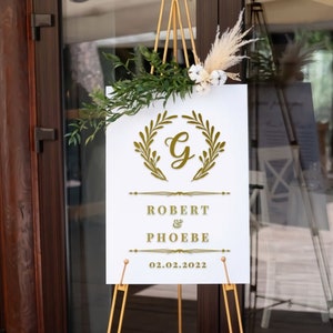 Custom Acrylic Wedding Welcome 3D Vertical Sign, Personalised Rose/ Gold Mirror Names, Event/ Engagement/ Bridal Shower/ Birthday Signage