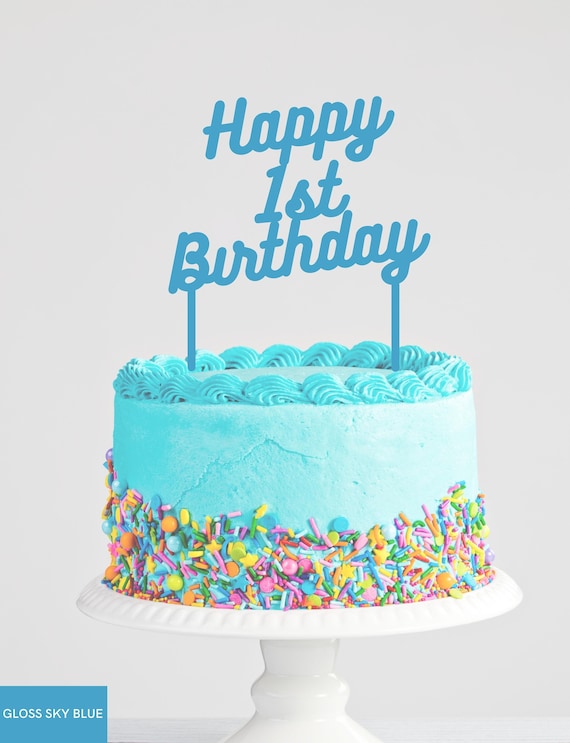 Topper Per Torta Celeste In Acrilico Nero, Scritta Happy Birthday In Heaven, Decorazione Per Compleanno E Funerale - 4