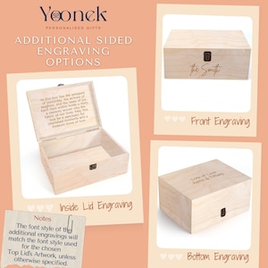 Personalised New Born Baby Wooden Keepsake Box, Custom Engraved Time Capsule Memory Boxes, Treasure Storage, Nursery, First Birthday Gift
