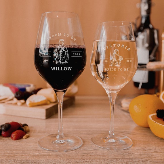 Leonardo, 2 Bicchieri Da Vino In Design Simple Love, Incisi Con Nome E Motivo, Regalo Per Coppie, Regalo Per Compleanno, Anniversario E Matrimonio