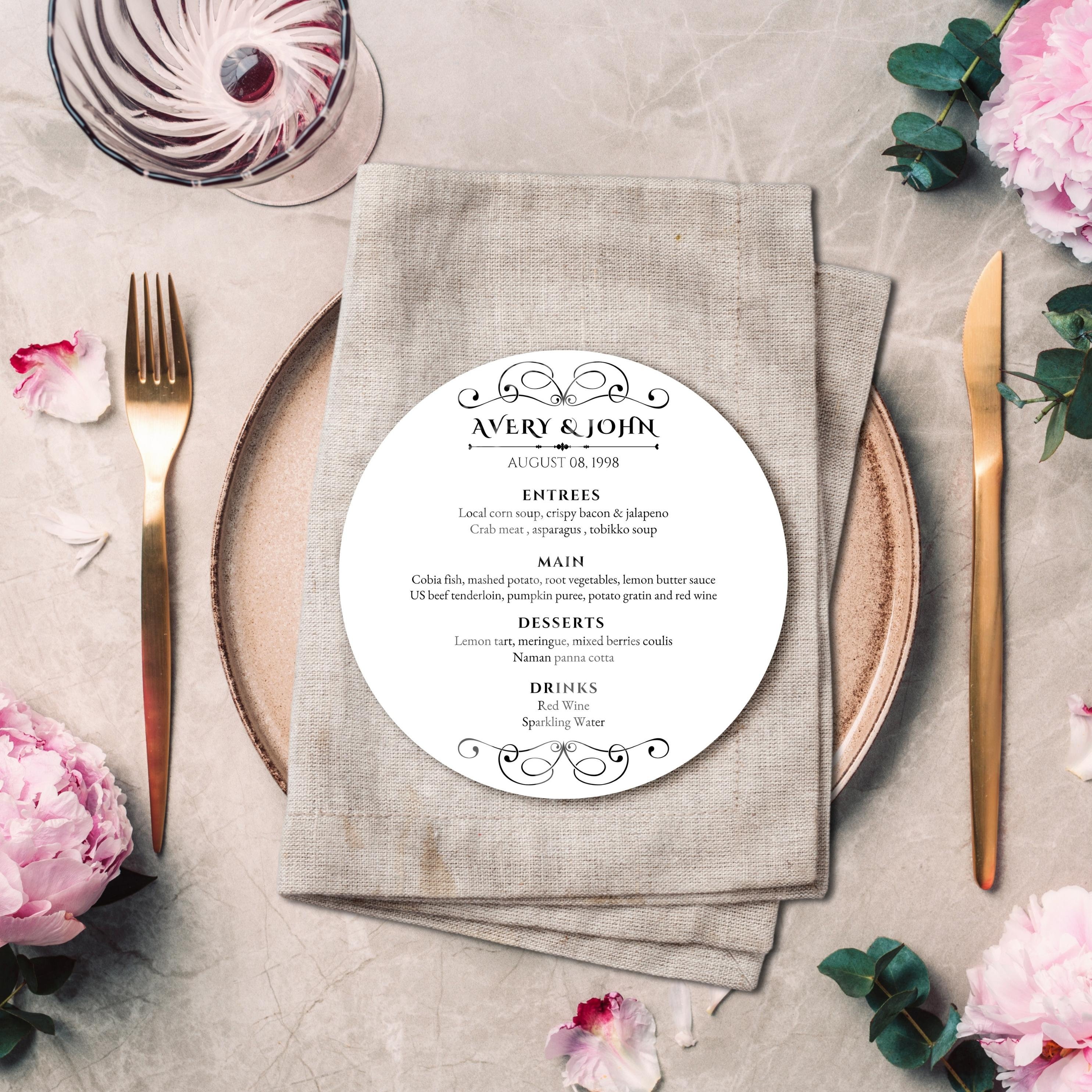 Plaque de menu de bar vierge, plaque de menu de mariage sur pied, menu de  table rond arqué acrylique transparent givré -  Canada
