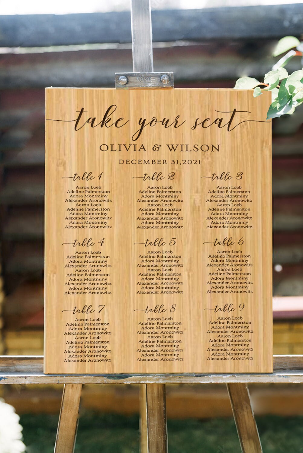 Custom Wooden Wedding Seating Chart Sign Personalised Chart - Etsy UK