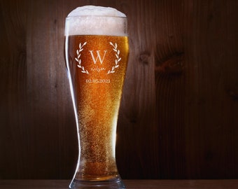 Personlig 630ml ölmugg i glas, graverad pilsnerglas, företagspresent/farspresent/inflyttningspresent, bröllopspresent/marskalkspresent/brudtärnepresent