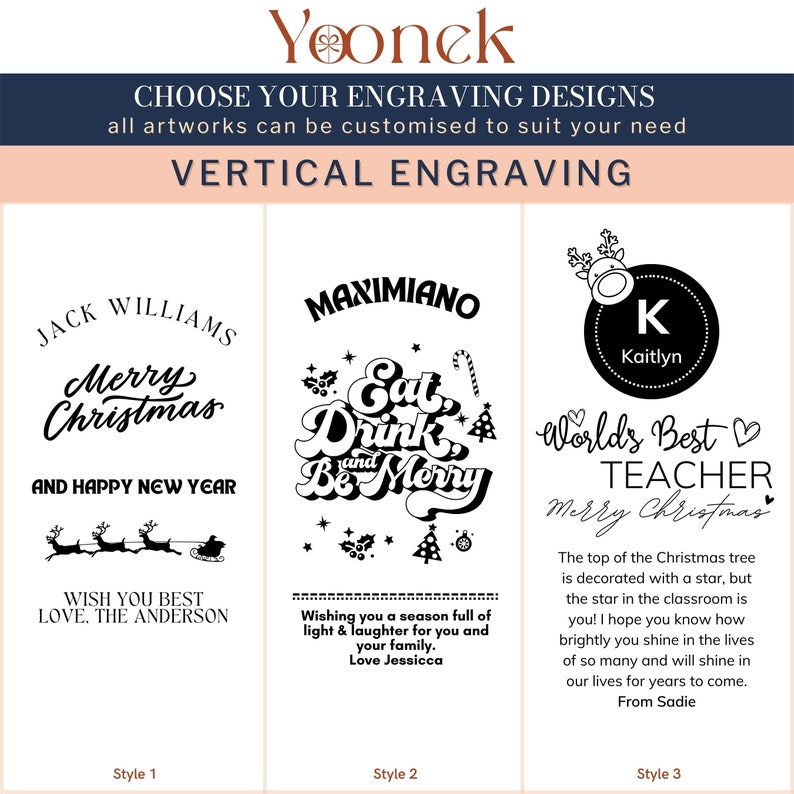 Christmas Personalised Clear Acrylic Lid & Wooden Twin Double Wine Box