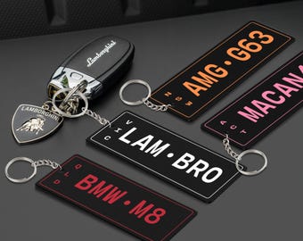Gepersonaliseerde acrylnummerplaatsleutelhanger, custom print Australië-licentiesleutelhanger, automodelnaamplaatje, vader, verjaardag, stel, cadeau mannen