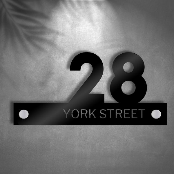 Custom Floating Modern Acrylic House Number, Street Name Home Address, Mailbox/ Room Sign, Door Plaque, Laser Personalised Hotel Wall Plate