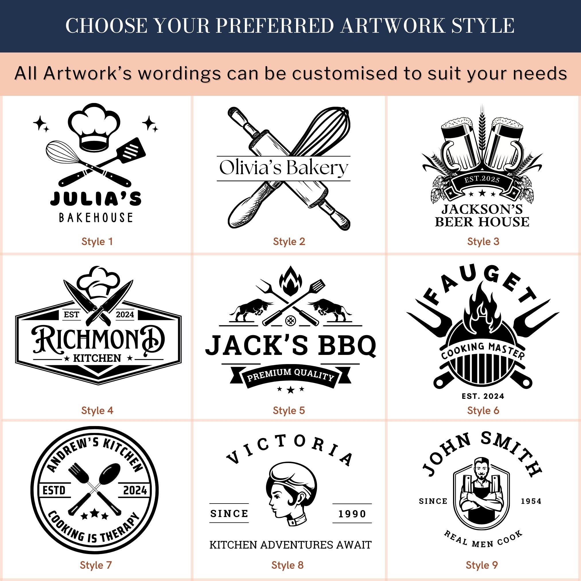 Personalised Crossover Canvas Workshop Pockets Apron, Customised Adjustable Straps Chef, BBQ, Handyman, Gardener, Farmer, Kitchen Waiter Bib