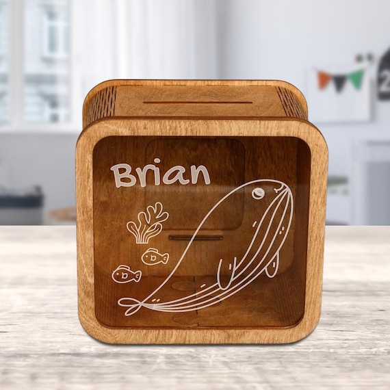 Salvadanaio in legno personalizzato, salvadanaio personalizzato per bambini - Italia