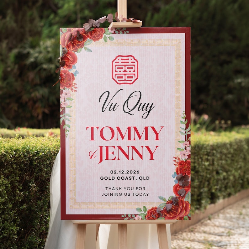 Welcome Tea Ritual Personalised Oriental Chinese/ Vietnamese Wedding Tea Ceremony Welcome ...