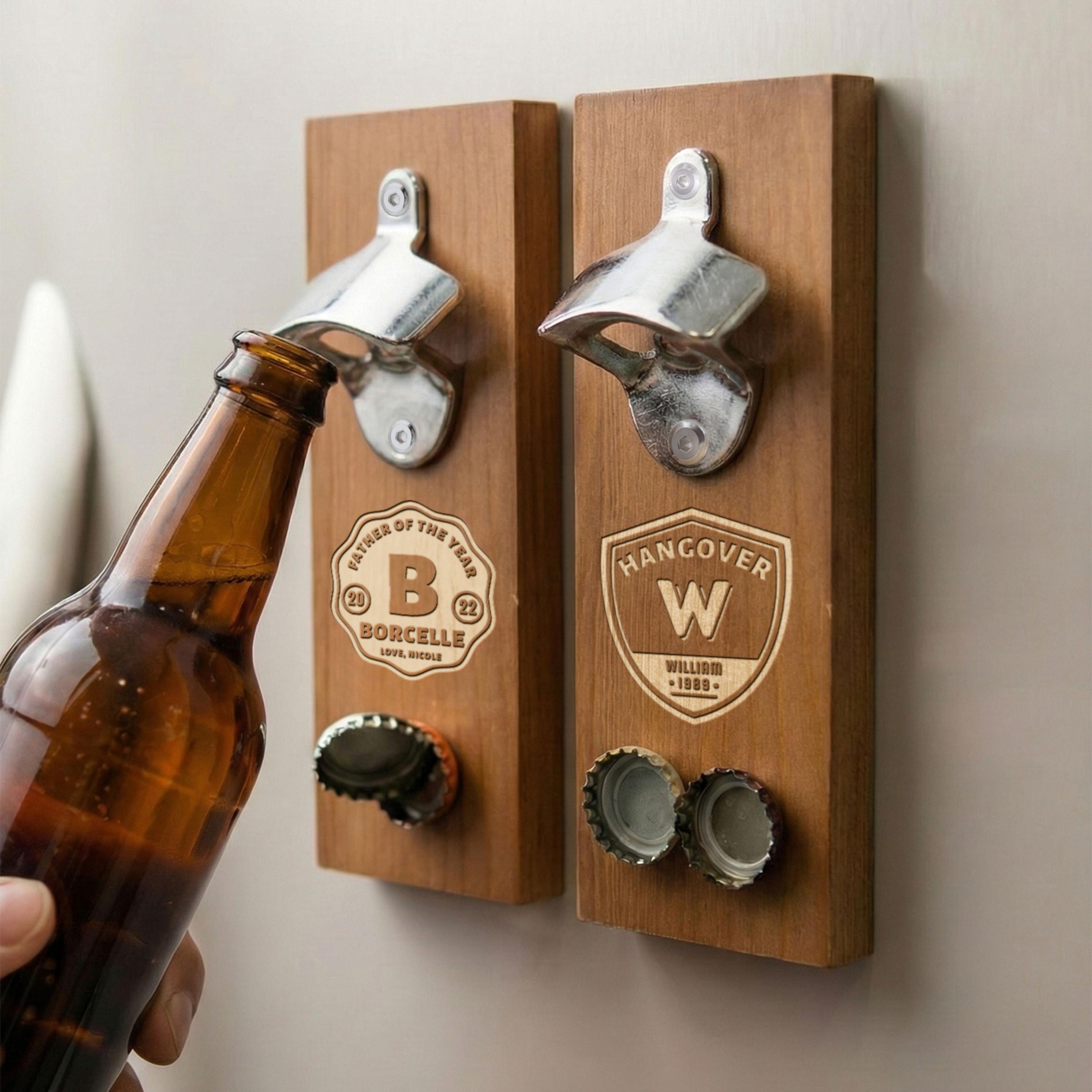 Palksky Enfriador De Latas Con Abridor De Botellas Montado En La Pared Dispensador De Latas De Metal 2 En 1 Organizador Personalizado Para
