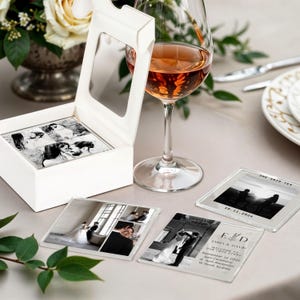 Posavasos de vidrio con foto personalizada, posavasos de vidrio con foto personalizada, posavasos de vidrio con foto personalizada, posavasos de vidrio para bodas, aniversarios, inauguración de la casa, regalos corporativos