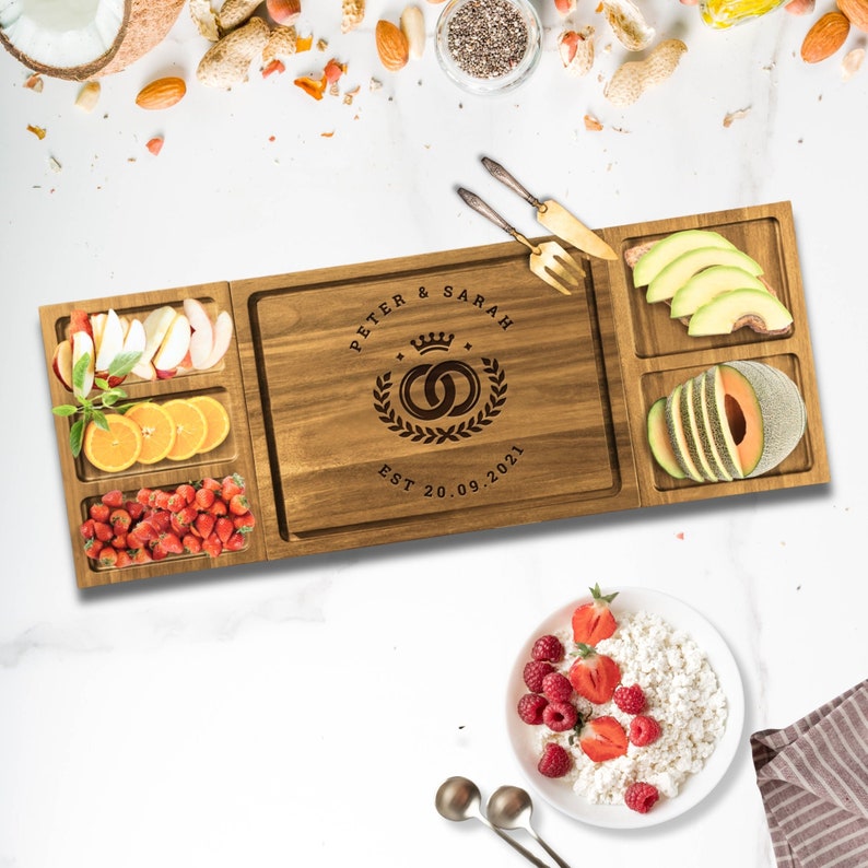 YoonekGifts Acacia Wooden Cutting Board & Trays - Thumbnail 3