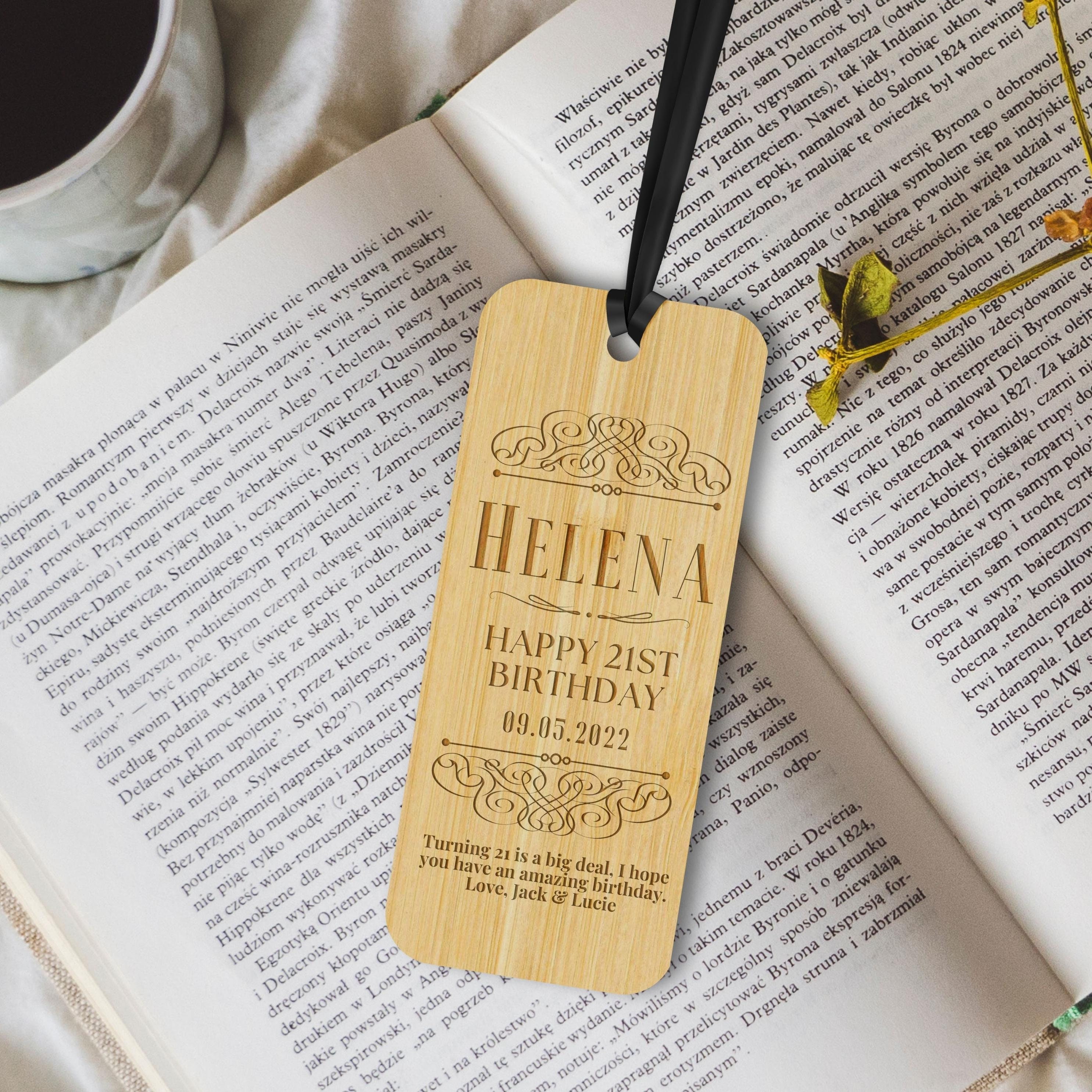 Bookmark: Wooden Bookmark for avid readers, Sci-Fi, Fantasy