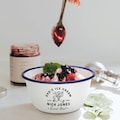 Custom Engraved Enamel Bowl, Personalised Soup, Pasta, Ice-Cream, Baking, Popcorn, Cereal Breakfast Bowls, Camping, Housewarming Xmas Gift
