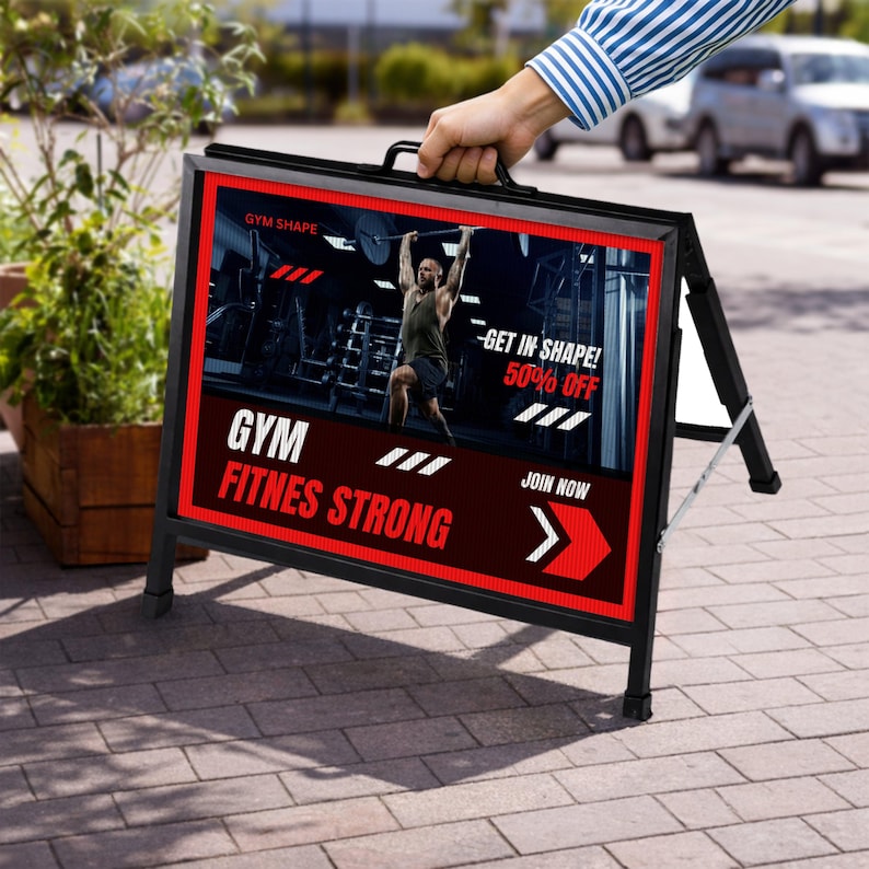 Real Estate A-Frame & Custom Print Corflute Inserts, Outdoor Sidewalk Board, Directional Open Homes Property Inspections Agent Business Sign